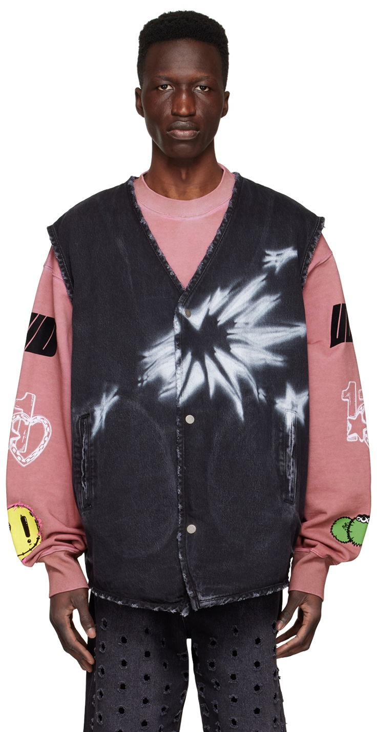 Väst We11done We11done Cotton Vest Svart | WD-DV1-22-331-M-WB, 0