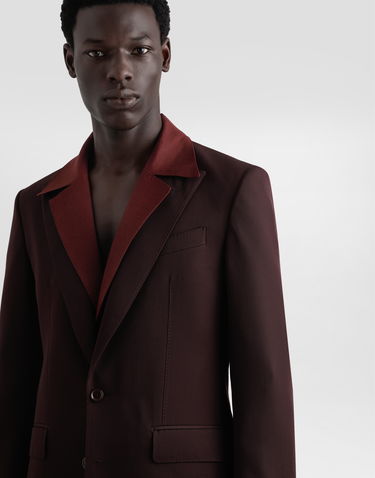 Jacka Dolce & Gabbana Dolce & Gabbana Single-Breasted Wool Jacket Bourgogne | G2TV4TFU2OWM5039, 3