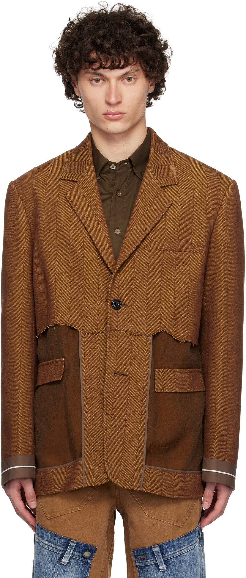 Jacka Andersson Bell Andersson Bell Inside Out Herringbone Blazer Brun | awa699u
