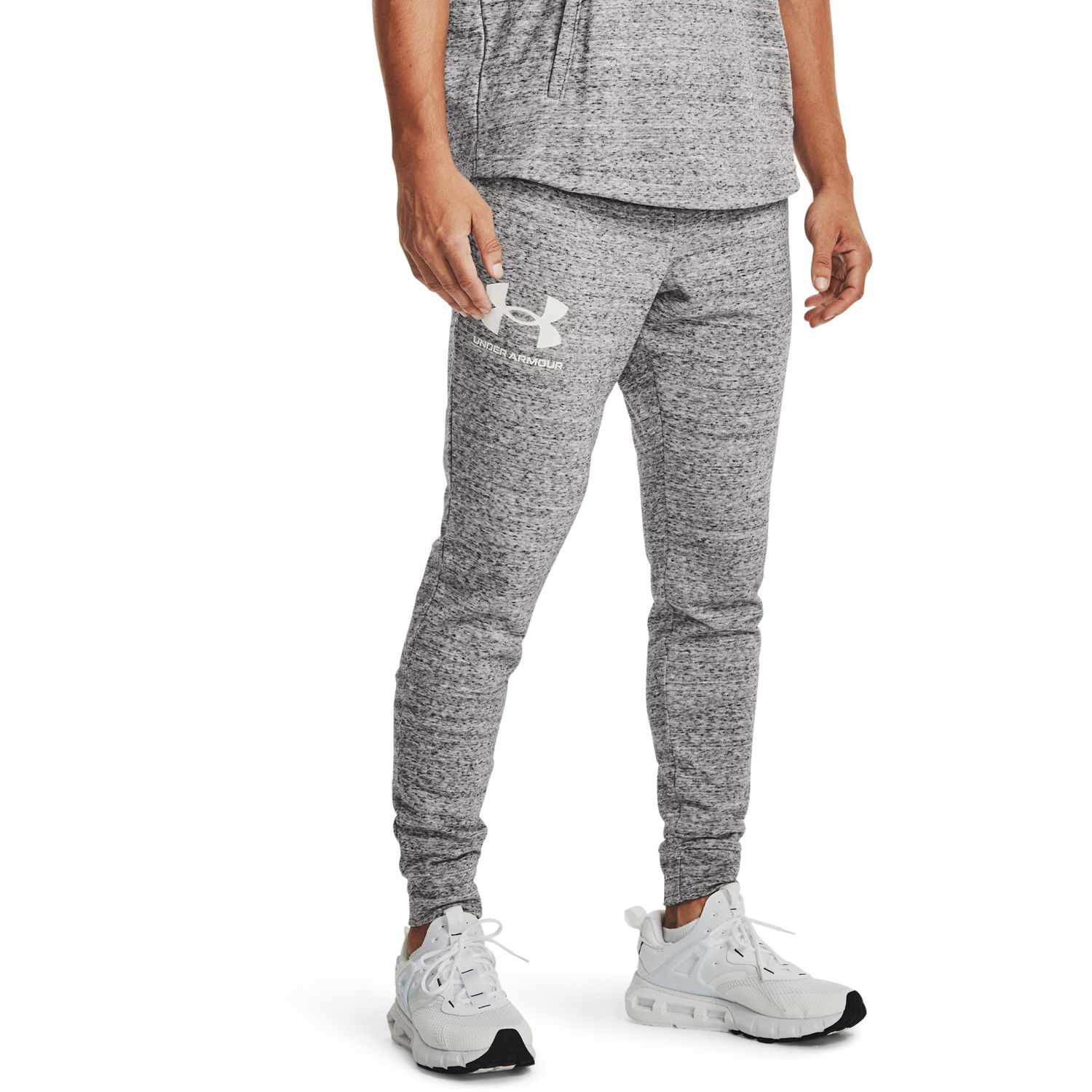 Träningsbyxor Under Armour Rival Terry Jogger Grå | 1361642-112, 0