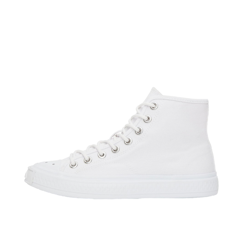 Sneakers och skor Acne Studios White Canvas High Sneakers Vit | AD0523-