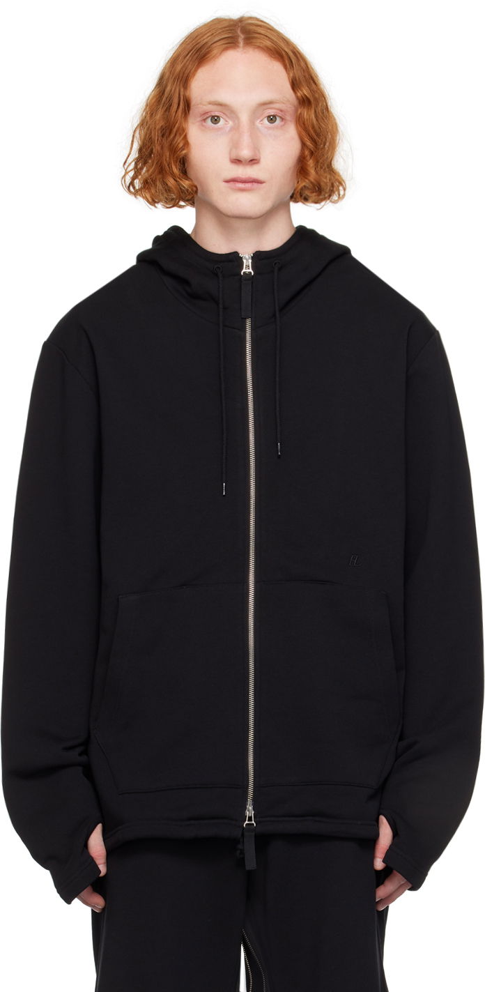 Sweatshirt Helmut Lang Helmut Lang Zip-Up Hoodie Svart | O01HM505