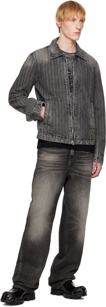 Bomberjacka Diesel Diesel D-Rohe Pinstripe Denim Jacket Grå | A13741-09L59-02, 3