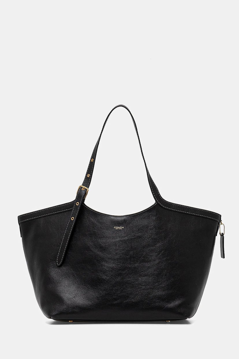 Tygpåse Coach Leather Tote Bag Svart | CAM00