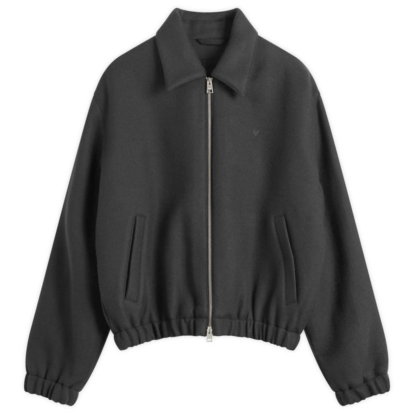 Bomberjacka AMI Boiled Wool Gabardine ADC Jacket Grå | H25HJK830-WV0078-020H25