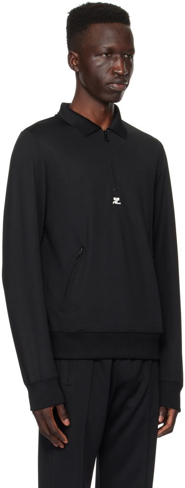 Polotröja Courrèges Courrèges Zip Sweatshirt Svart | 124JVE063JS0091, 1