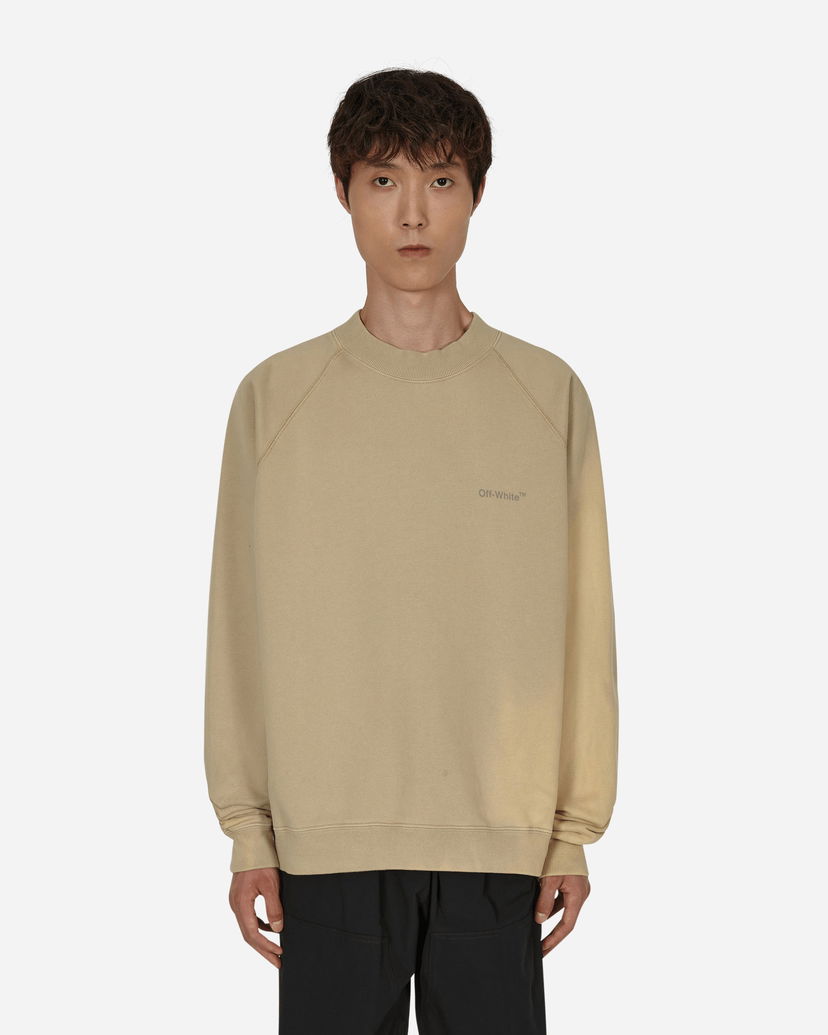 Sweatshirt Off-White Vintage Crewneck Sweatshirt Beige | OMBA056F22FLE001 1717