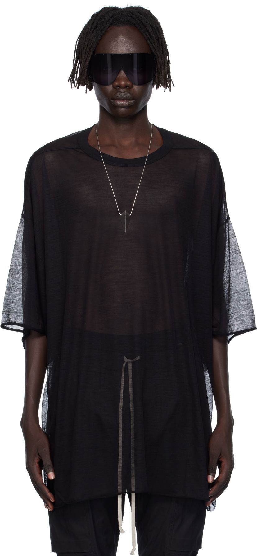 T-shirt Rick Owens Rick Owens Concordians Tommy T-Shirt Svart | RU02E1283 JWR