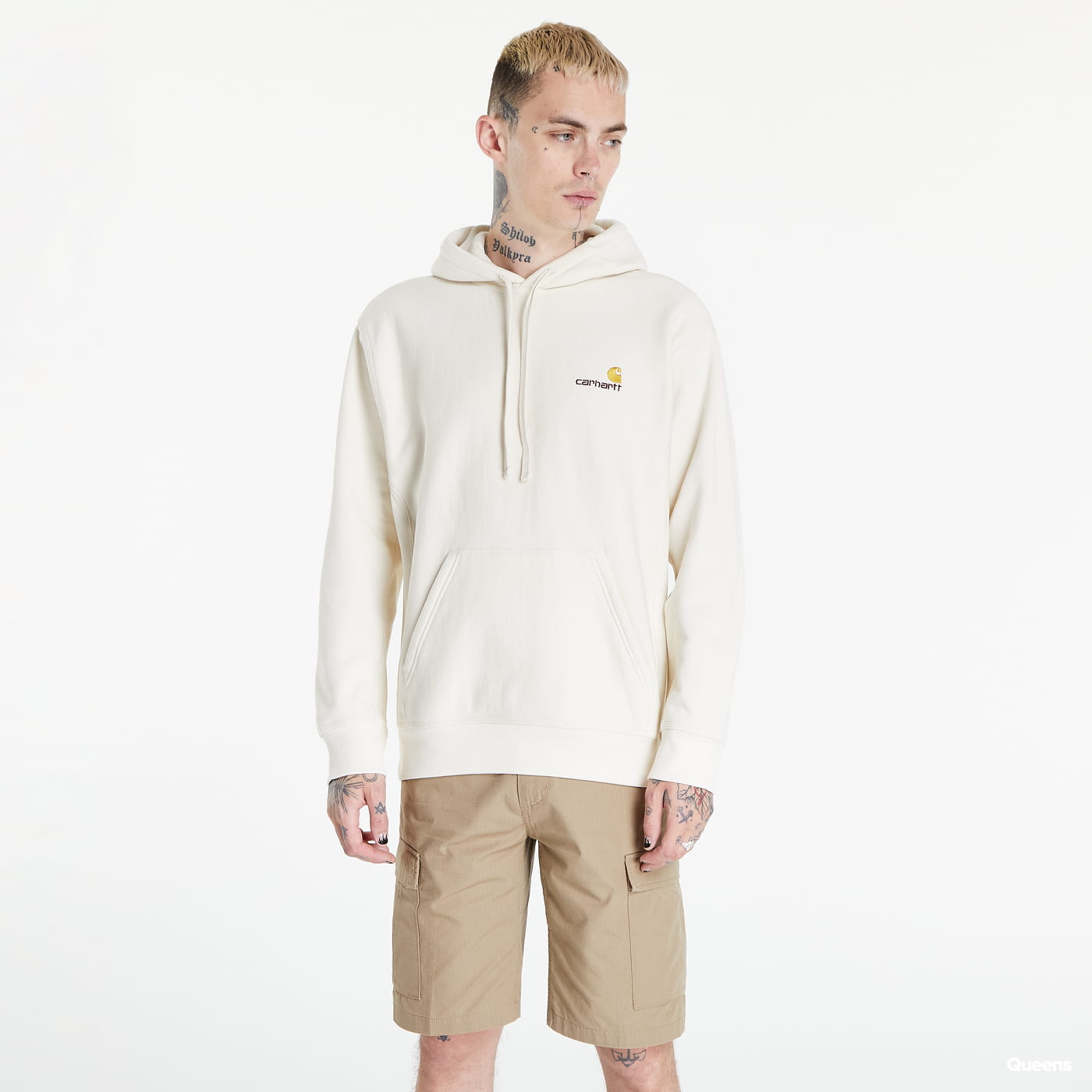 Sweatshirt Carhartt WIP Hooded American Script Vit | I028279.05.XX, 0