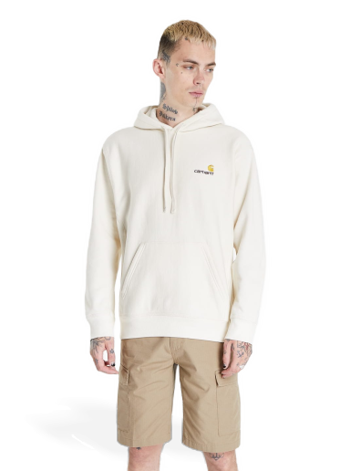 Sweatshirt Carhartt WIP Hooded American Script Vit | I028279.05.XX