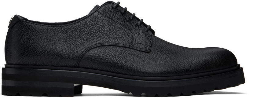 Sneakers och skor Dolce & Gabbana Grained Leather Lace-Up Altavilla Derbys with Chunky Sole Svart | A10852A9P45