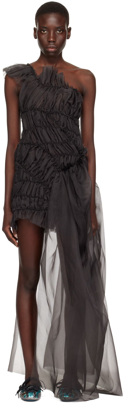 Klä Collina Strada Collina Strada Jazzelle One-Shoulder Mini Dress Svart | XX4447