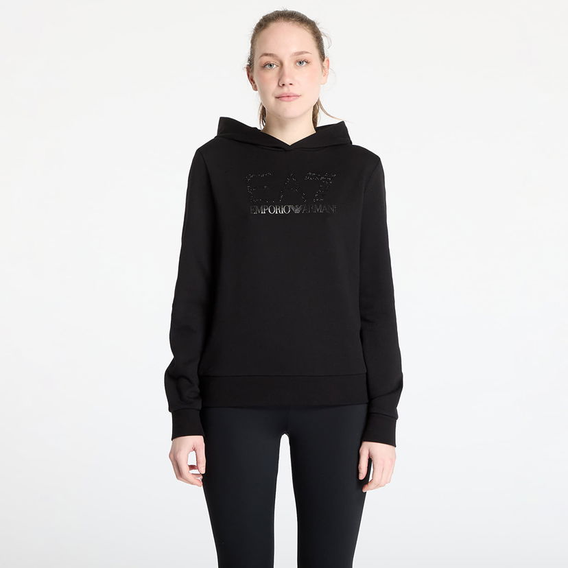 Sweatshirt Emporio Armani EA7 Emporio Armani Train Logo Series Hoodie Svart | 7W000095AF12473UC001
