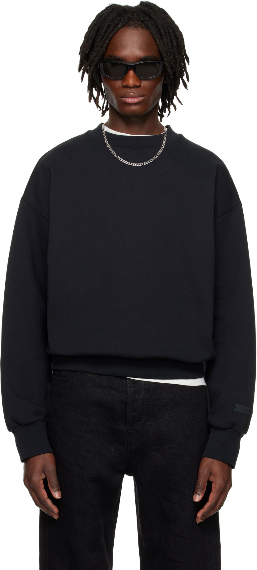 Sweatshirt Fear of God Fear of God ESSENTIALS Classic Crewneck Sweatshirt Svart | 192AS252040F