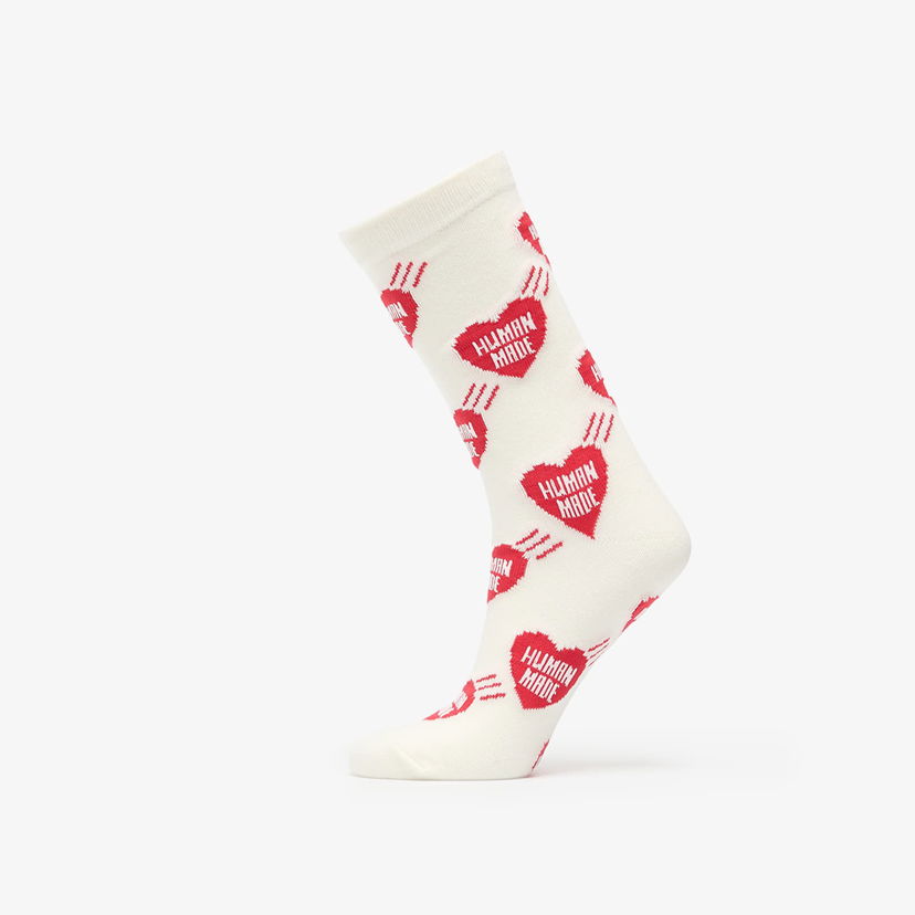 Strumpor Human Made HUMAN MADE Heart Socks 1-pack Vit | HM30GD060WH
