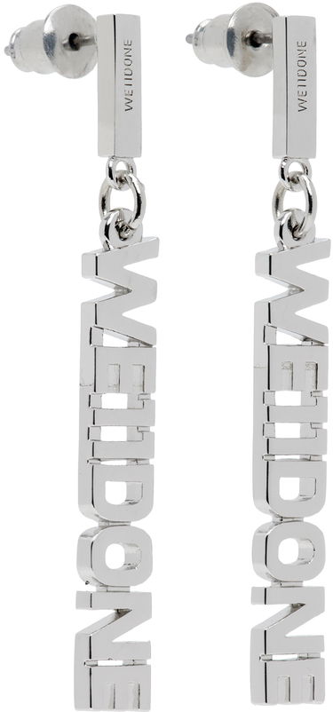 Örhängen We11done Lettering Drop Earrings Metallisk | WD-AJ2-24-524-U-SV, 1