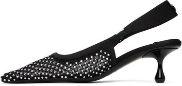 Sneakers och skor Jimmy Choo Jimmy Choo Amel 50 Crystal Slingback Heels Svart | AMEL 50 QHS, 2
