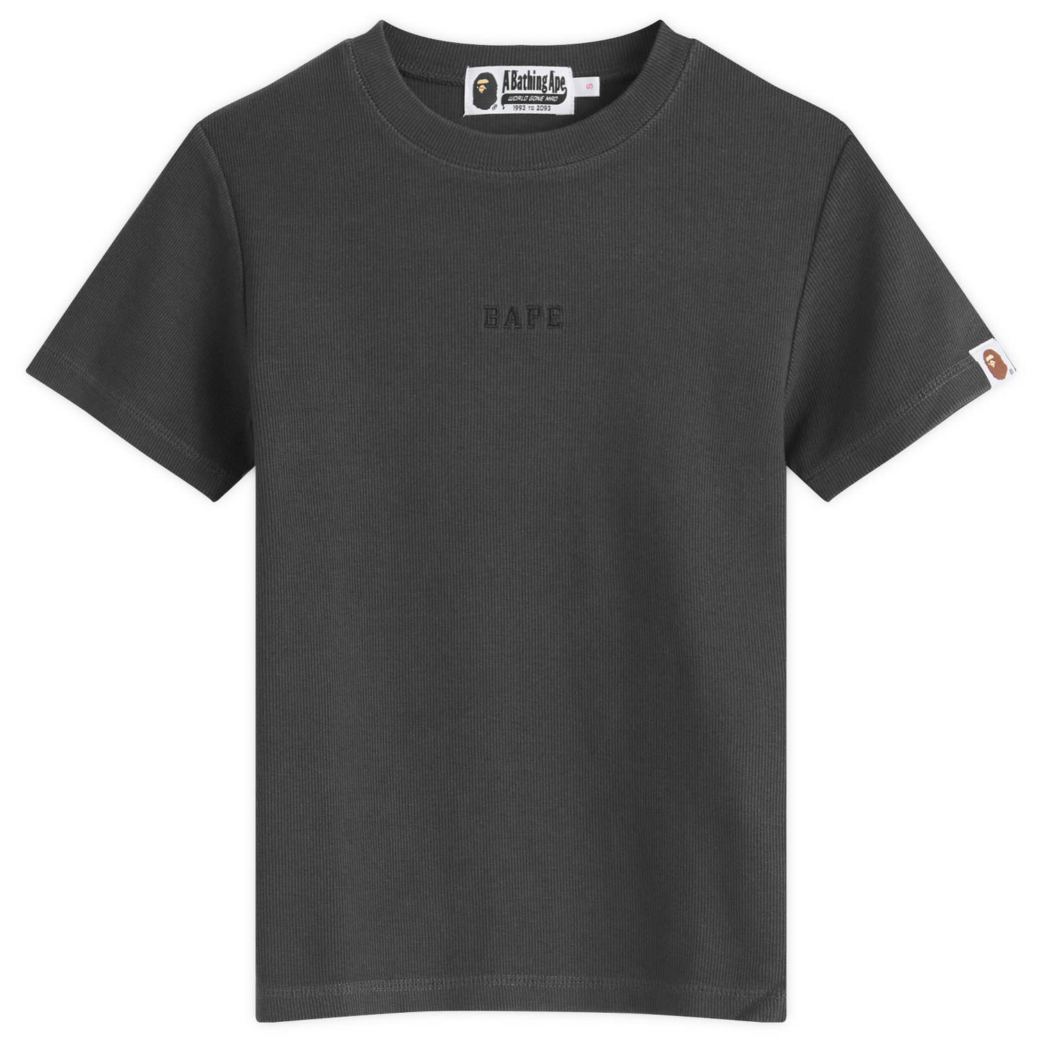T-shirt BAPE Pigment Dyed Rib Tee Grå | 001CSL302006L-BLK, 0