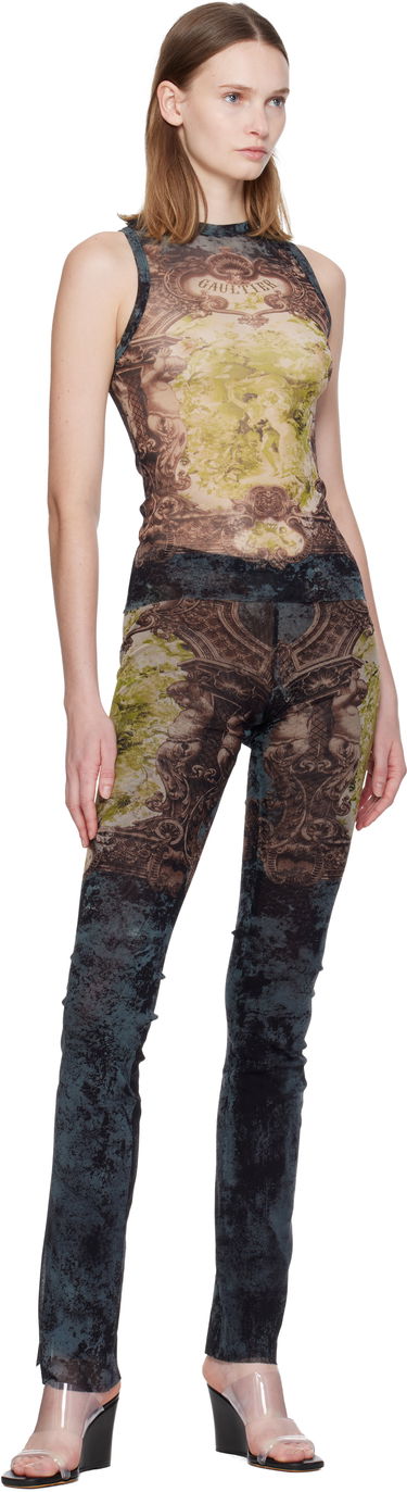 Linne Jean Paul Gaultier 'The Médaillon' Baroque Mesh Tank Top Flerfärgad | 25/04-W-TO304-M006P-005740, 3