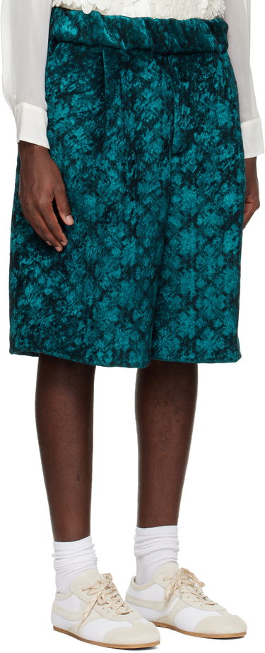 Shorts Dries Van Noten Dries Van Noten Jacquard Shorts Turkos | 252-020953-2133, 1