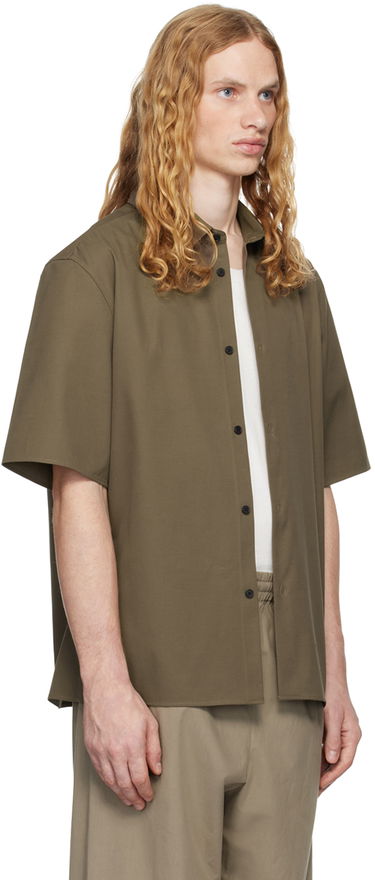 Skjorta The Row The Row Patrick Short Sleeve Shirt Grön | 333-W3670, 1