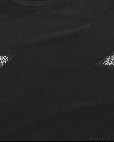 T-shirt Stone Island Garment Dyed Logo Svart | 791522713 A0029, 8