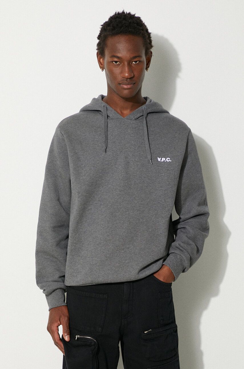 Sweatshirt A.P.C. Boxy Petit Hoodie Grå | COHBR.H27917.TPR, 0