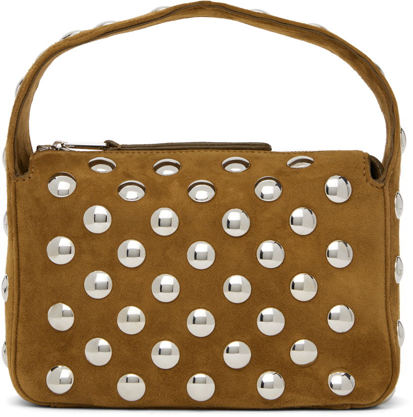 Handväska Khaite Small Elena Studded Suede Bag Brun | H2032-849