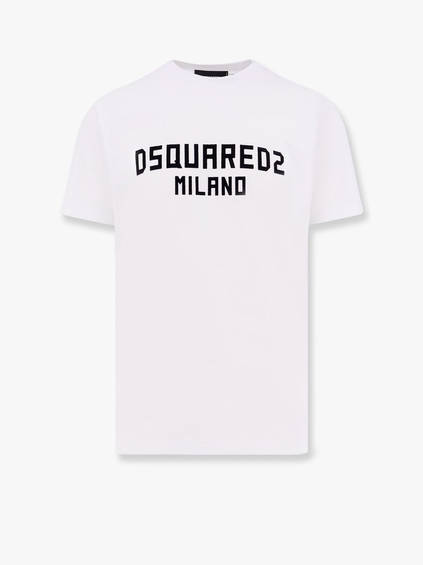 T-shirt DSQUARED2 Men's White Graphic T-Shirt Vit | S74GD1418D20020961