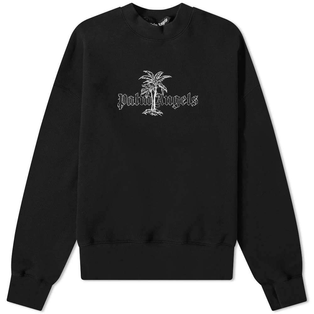 Sweater Palm Angels Sunset Palms Crewneck Svart | PMBA026S22FLE0091001, 0