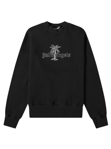 Sweater Palm Angels Sunset Palms Crewneck Svart | PMBA026S22FLE0091001