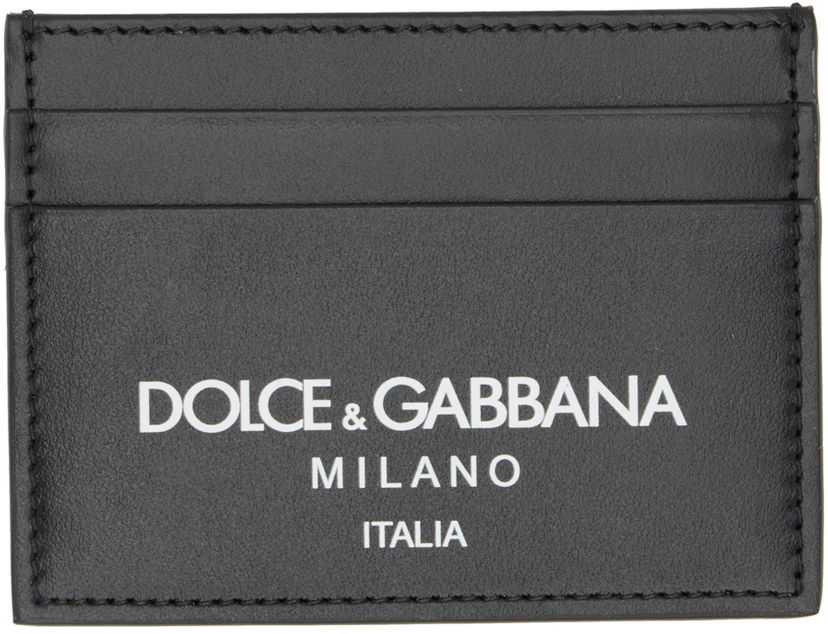 Plånbok Dolce & Gabbana Black Logo Card Holder Svart | BP0330AN244