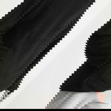 Sweatshirt Snow Peak Thermo Control Fleece Crewneck Pullover with Zippered Pockets Svart | SW-25AU0050-BLK, 5