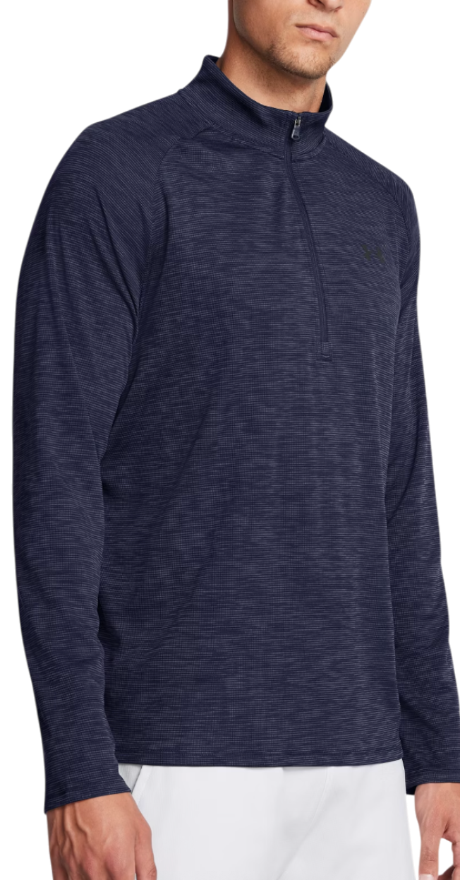 Sweatshirt Under Armour UA Tech Textured Long-Sleeve 1/2 Zip Mörkblå | 1382797-410