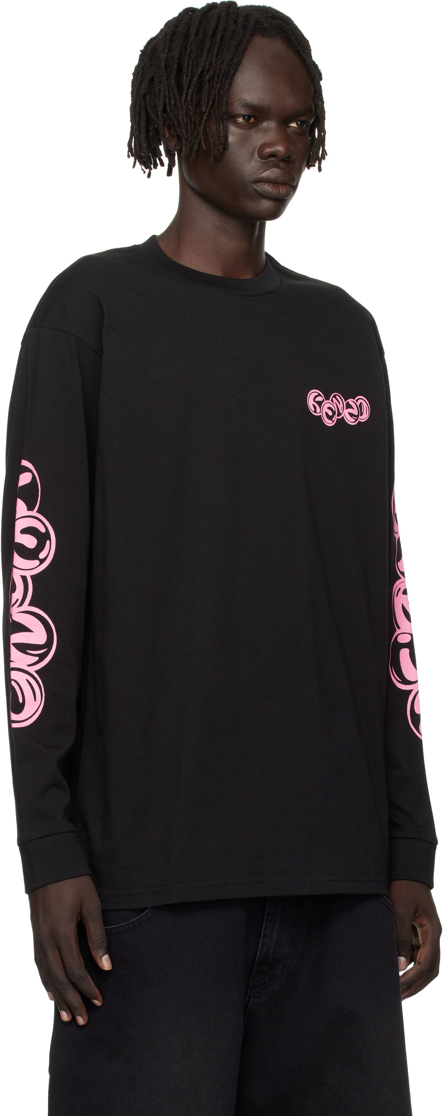 T-shirt KENZO Kenzo Paris 'KENZO Pachinko' Relax Fit Long Sleeve Tee Svart | FF65TL3524SG, 1