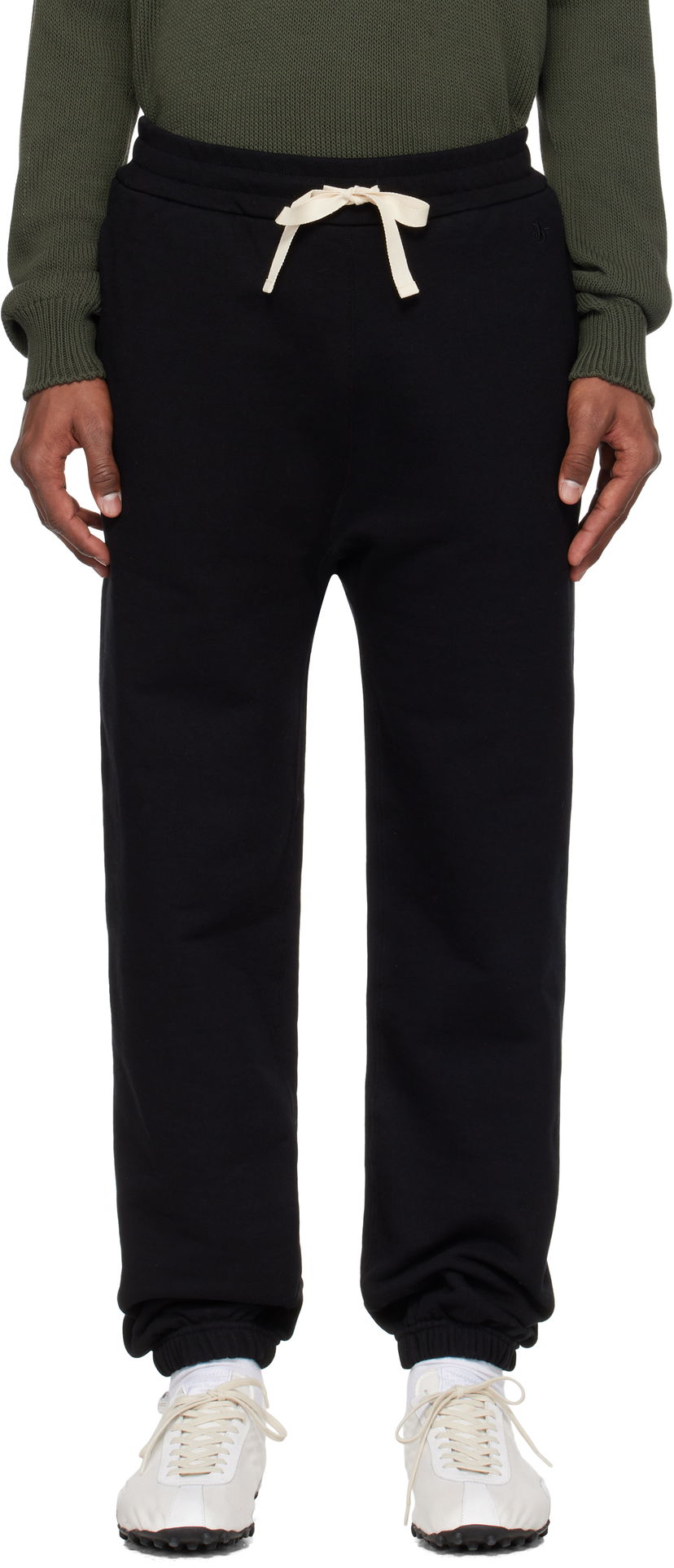 Träningsbyxor Jil Sander Jil Sander Embroidered Logo Sweatpants Svart | J47KA0282_J20039