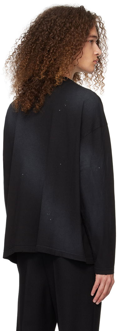 T-shirt We11done Graphic Print Long Sleeve T-Shirt Svart | WD-TT0-24-752-U-BK, 2