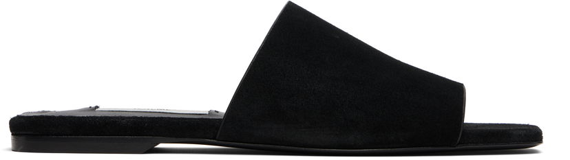 Skovård TOTEME TOTEME Velour-Leather Bandeau Sandals Svart | 253-WAS0244-LE0004