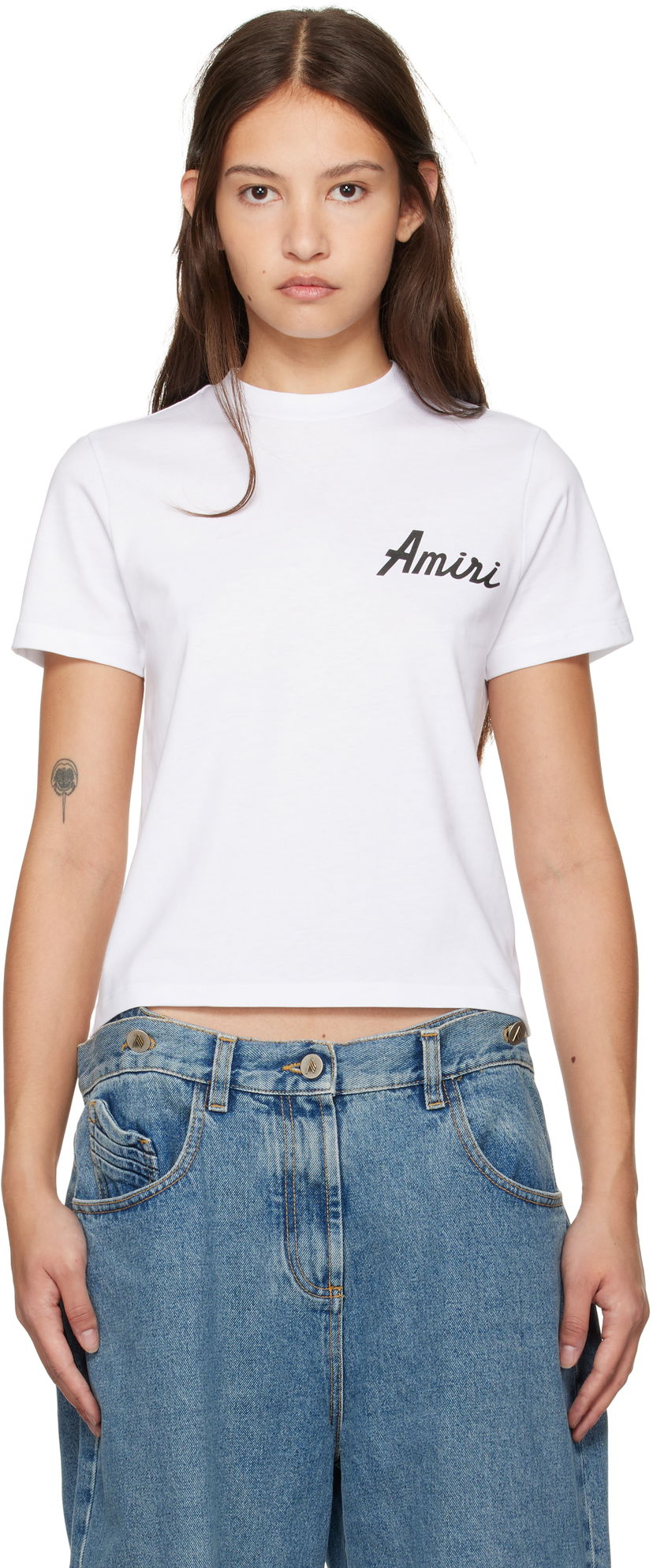 T-shirt AMIRI City Logo T-Shirt Vit | AWJYTE1055
