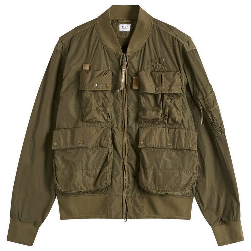 Bomberjacka C.P. Company C.P. Company Chrome-R Multipocket Bomber Jacket, Size Large Grön | 18CMOW010A-005904G-683