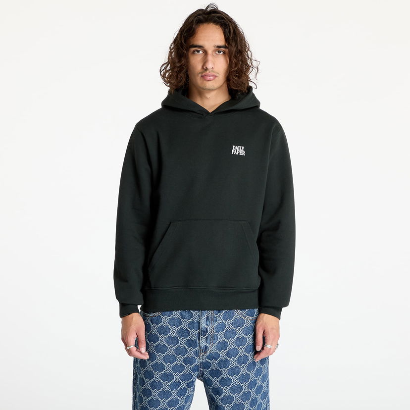 Sweatshirt DAILY PAPER Smoothie Hoodie Jet Black Svart | 2421047