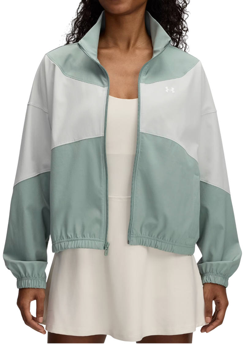 Vindjacka Under Armour Rival Woven Colorblock Cropped Jacket Flerfärgad | 1389631-348
