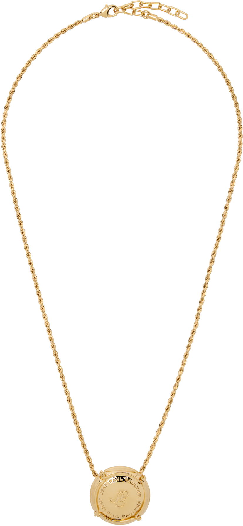 Halsband Jean Paul Gaultier Jean Paul Gaultier Gold-Tone Rope Chain Pendant Necklace Gul | 25/03-W-JW008-X053-92