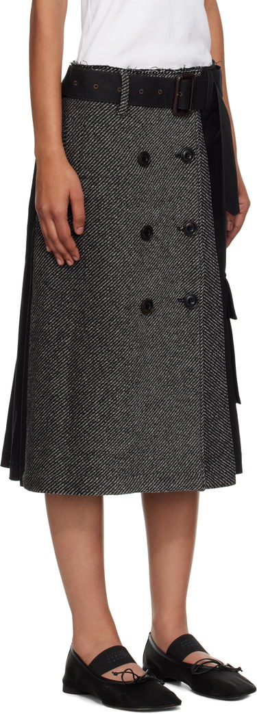 Kjol Andersson Bell Andersson Bell Whitney Trench Pleated Midi Skirt Svart | apa848w, 1