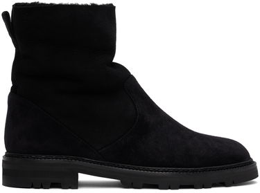 Kläder Manolo Blahnik Manolo Blahnik Tomosa Suede Shearling Boots Svart | 324-2781, 0