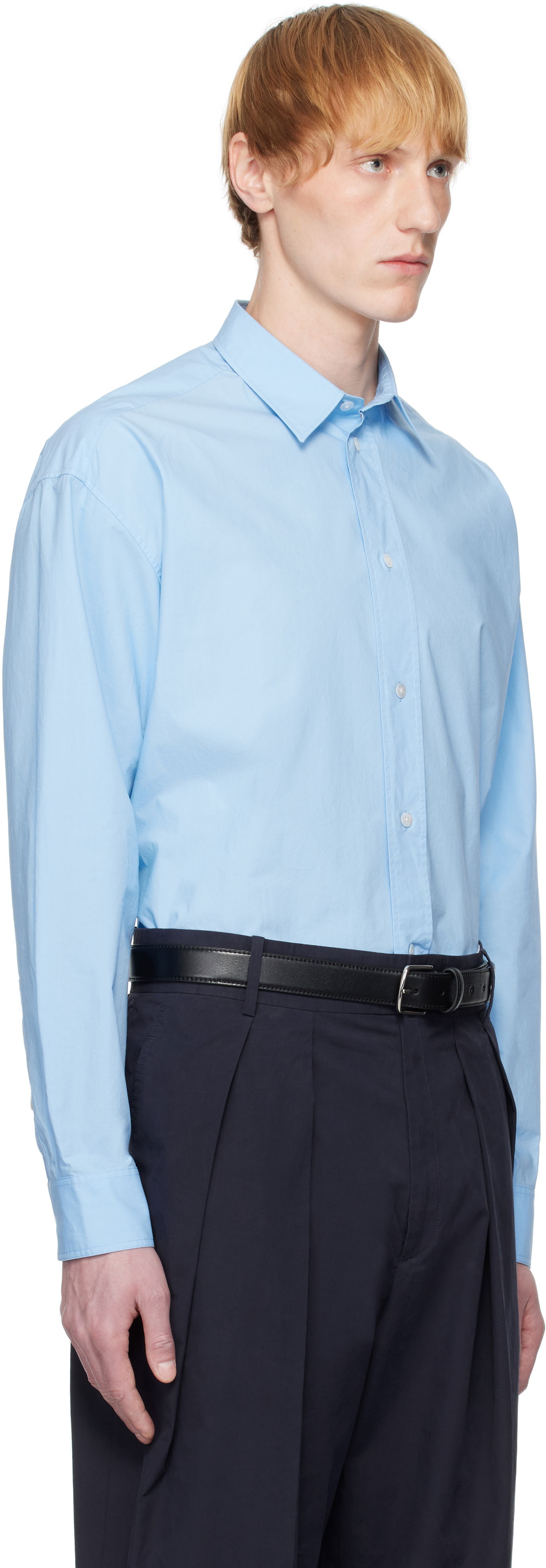 Skjorta The Row The Row Miller Button-Up Shirt Blå | 970-W2567, 1