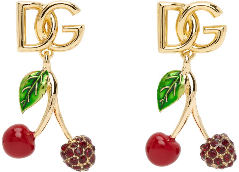 Örhängen Dolce & Gabbana Gold DG Cherry Earrings Metallisk | WEP6C1W1111