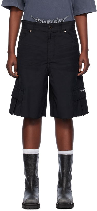 Shorts We11done We11done Cropped Cargo Shorts Svart | WD-DP0-24-344-M-BK, 0