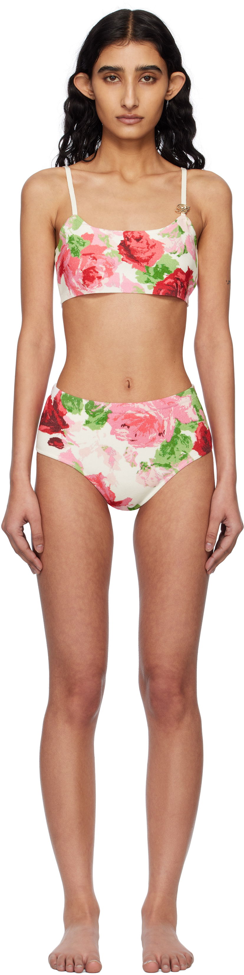 Badkläder Blumarine Blumarine Peony-Print Bikini Flerfärgad | P522M539A