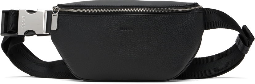 Midjeväska BOSS BOSS Grained Leather Belt Bag Svart | 50552475